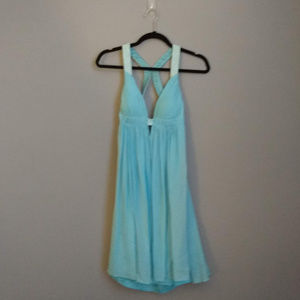 Vintage Niteline Blue Beaded Open Back Dress